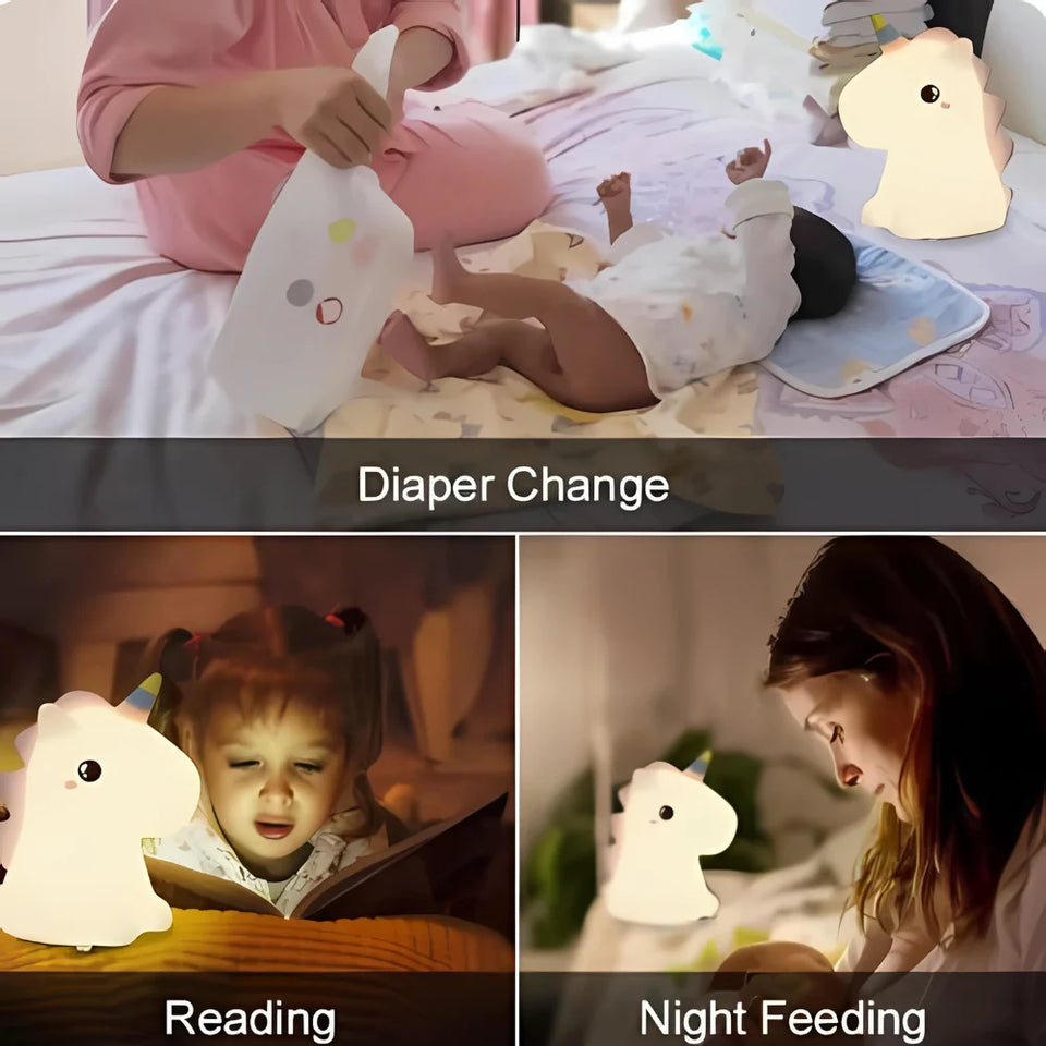mini luminaria de unicornio de led recarregavél
