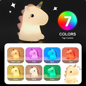 mini luminaria de unicornio de led recarregavél