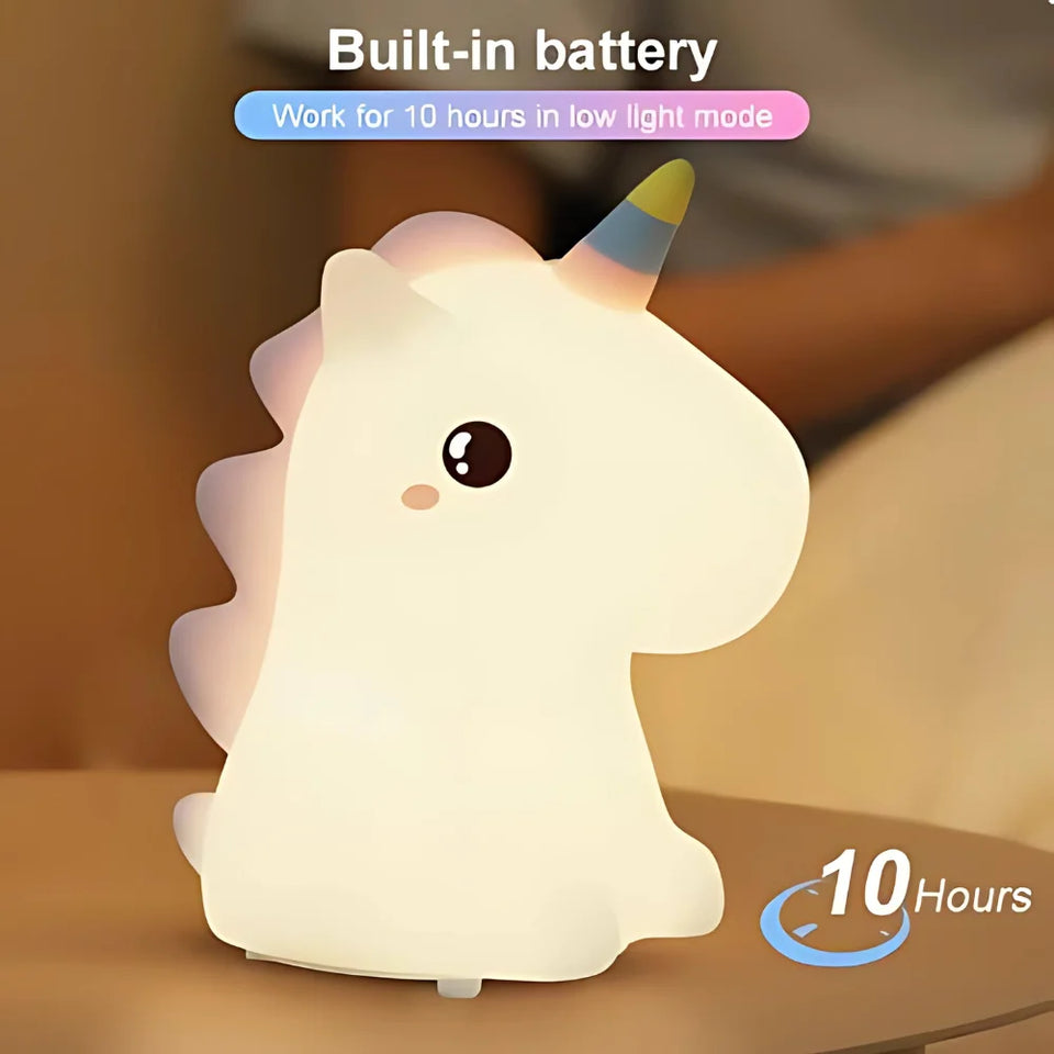 mini luminaria de unicornio de led recarregavél