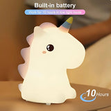 mini luminaria de unicornio de led recarregavél