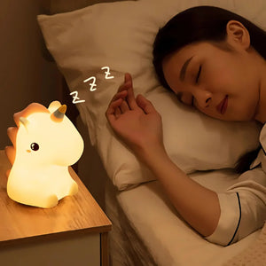 mini luminaria de unicornio de led recarregavél