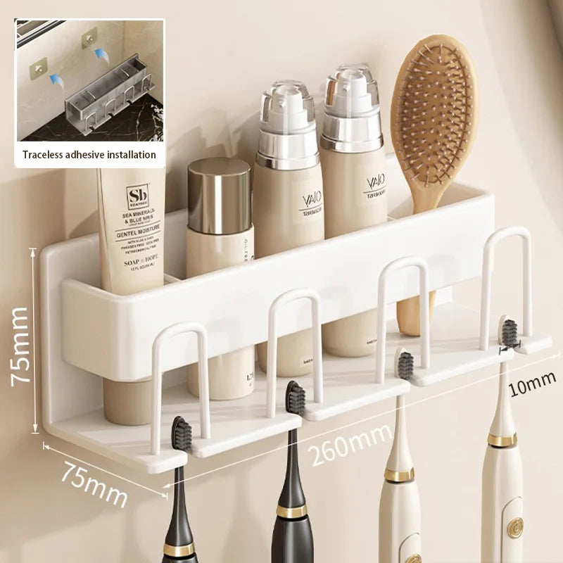 Suporte para escova de dentes de parede, dispensador de pasta de dente