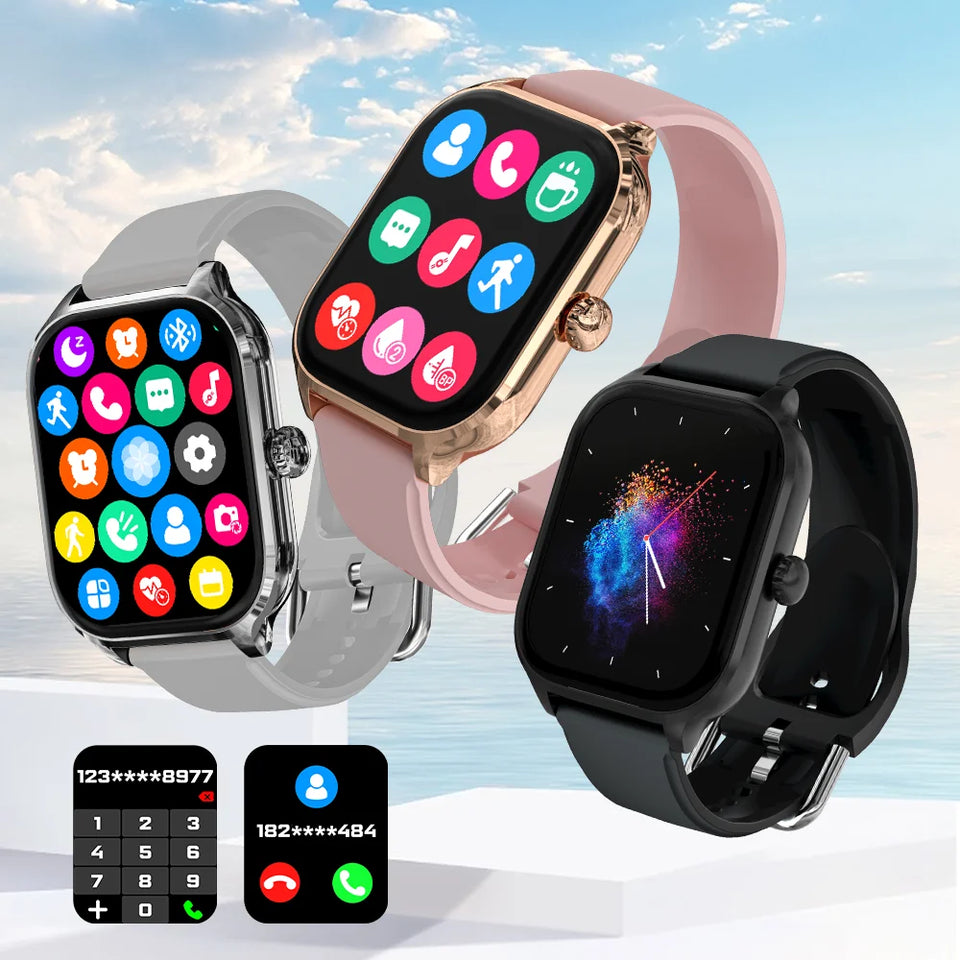 Smartwatch LAXASFIT H9 e H6 – Atende Chamadas, Monitora Calorias, Frequência Cardíaca e Oxigênio no Sangue via Bluetooth