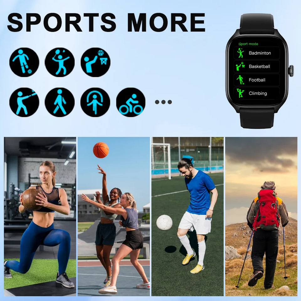 Smartwatch LAXASFIT H9 e H6 – Atende Chamadas, Monitora Calorias, Frequência Cardíaca e Oxigênio no Sangue via Bluetooth