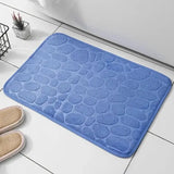 Tapete de Veludo em Relevo com Espuma de Memória – Casa de Banho, Sala de Estar, Antiderrapante, Estilo Calçada, Tapete para o Chão, Decoração para Casa