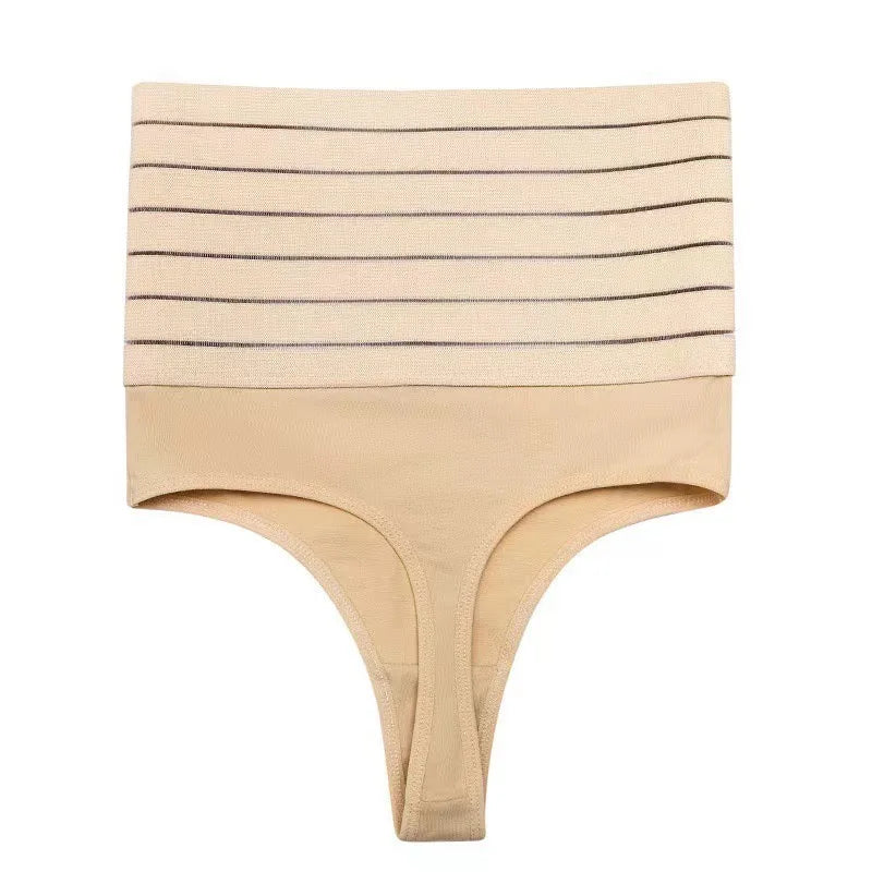 Calcinha modeladora feminina de cintura alta, 2 peças, tanga modeladora