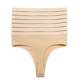 Calcinha modeladora feminina de cintura alta, 2 peças, tanga modeladora