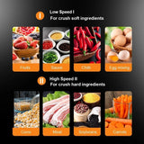 Moedor de carne elétrico de aço inoxidável 2L, picador de vegetais, máquina fatiadora de carne, moedor doméstico, processador de alimentos