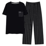 Conjunto de pijama masculino plus size 4XL, pijama de verão em algodão macio