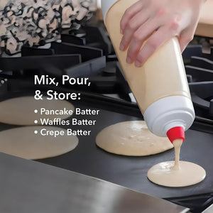 Batedor de massa para panquecas com liquidificador e batedor de arame para assar em restaurantes, panquecas, cupcakes, muffins, crepes e muito mais Sucesso Ativo