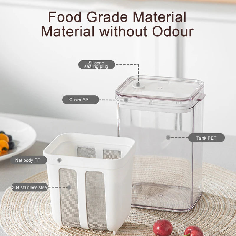 Filtro de iogurte grego, filtro de aço inoxidável, ferramentas de separação de soro, separador de umidade de queijo, acessórios de cozinha