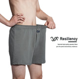Cueca boxer masculina de algodão puro, cintura alta, cueca grande, casual, xadrez