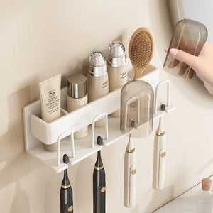 Suporte para escova de dentes de parede, dispensador de pasta de dente