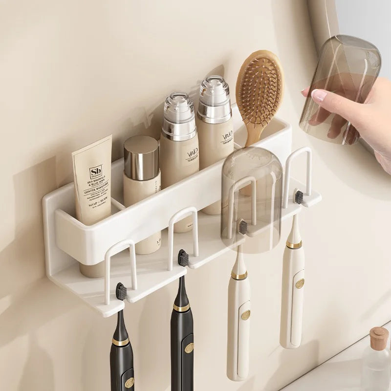 Suporte para escova de dentes de parede, dispensador de pasta de dente