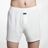Cueca boxer masculina de algodão puro, cintura alta, cueca grande, casual, xadrez
